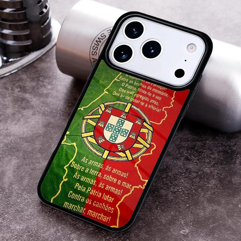 Portugal National Flag Phone Case for iPhone 17 16 15 Pro Max Air 14 13 12 11 Plus Shockproof Capa Cover