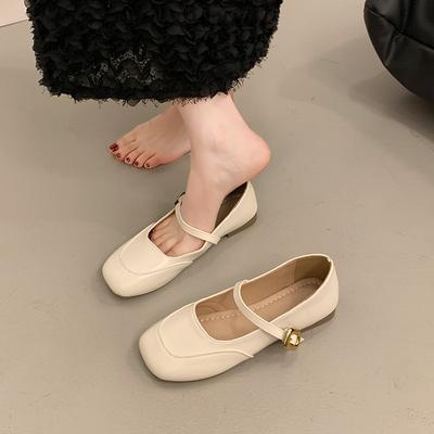 Серебристые туфли Мэри Джейн женские голова французское слово с толстым каблуком темперамент нежный легкий рот 2025 новая одинарная обувь плоская подошва