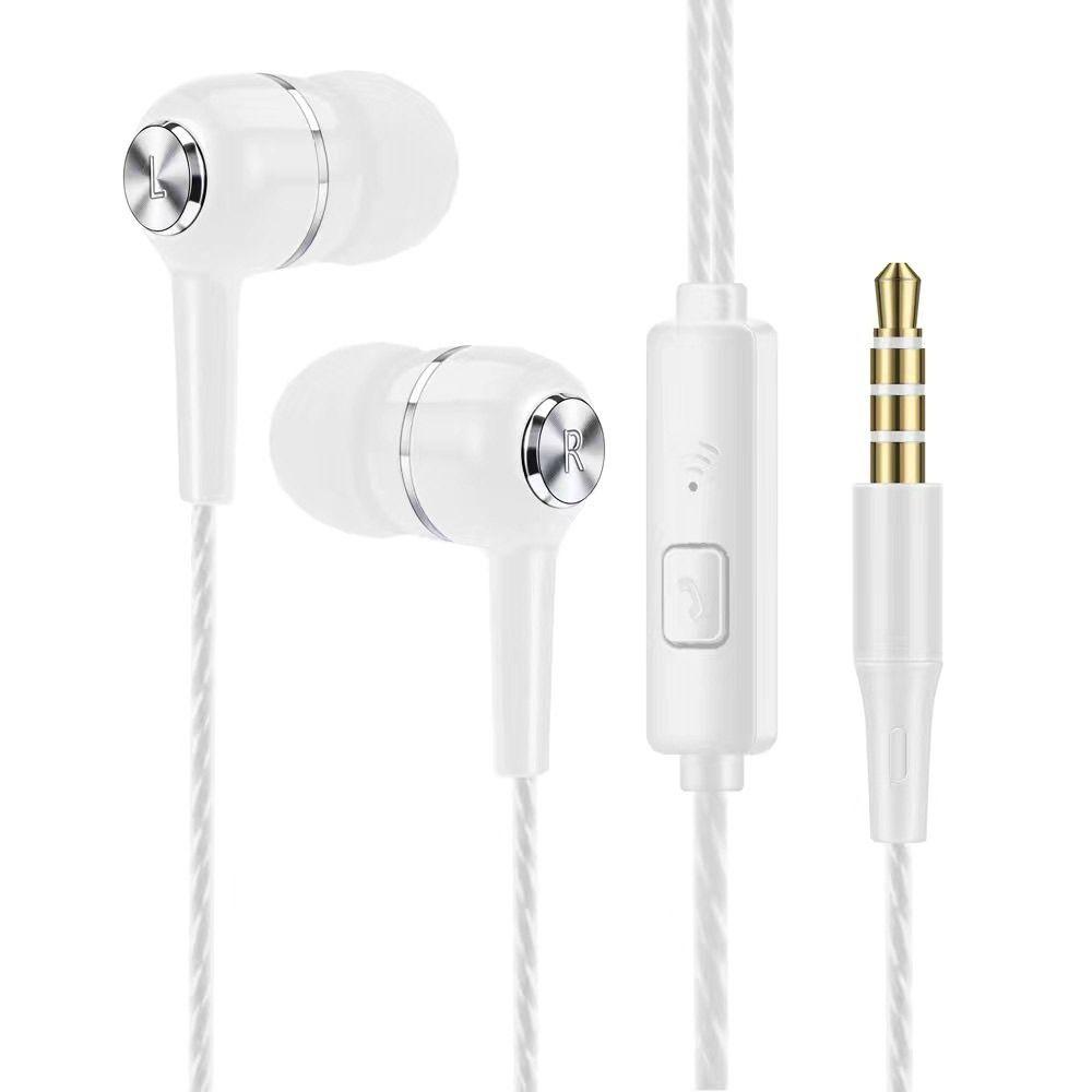 Bass 3.5mm Earbuds Earpiece Wired Headphone for Apple/Android/Huawei Mobile Phone Computer MP3