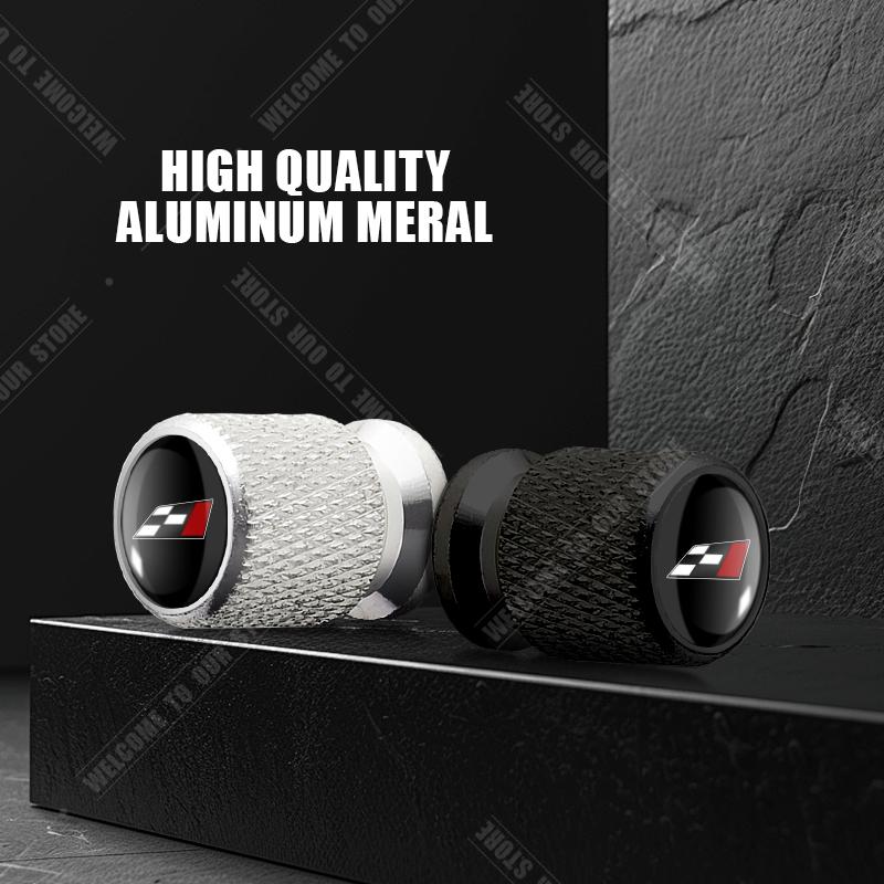 Car CNC Aluminum Race Flag Emblem For Seat Leon Ateca Ibiza Toledo Cordoba Born Cupra 4pcs Tire Valve Air Port Stem Cover Caps