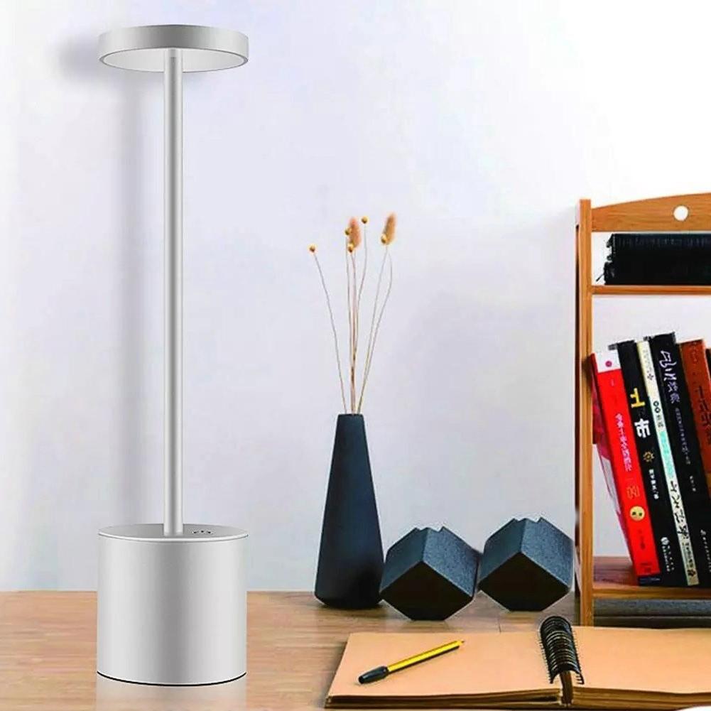Cordless Table Lamp Usb Rechargeable Led Portable Battery Powered Three-color Stepless Dimming Small Table Light
