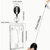 Vertical PC Card Bag With Zinc Alloy Oval Easy To Pull Buckle - With Expansion Clip, Transparent Card Holder