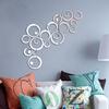 24pcs 3D Circles Mirror Wall Sticker DIY Decal Vinyl Mural Home Decor Removable