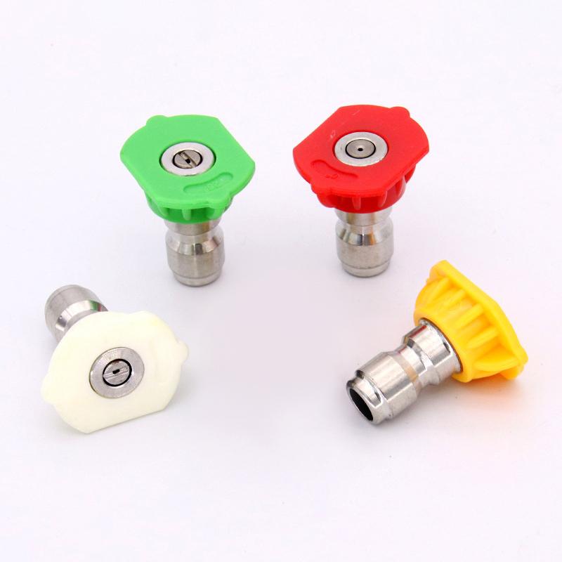 1Pc 1/4" Quick Connect Garden High Pressure Washer Spray Nozzle 0 15 25 40 60 Degree Watering Soap Nozzle Tip Garden Cleaning