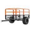 VEVOR Garden Utility Trailer, 28 Cu. Ft. & 800kg, ATV UTV Trailer, Tow Behind Steel Dump Trailers, Removable Rear Panel