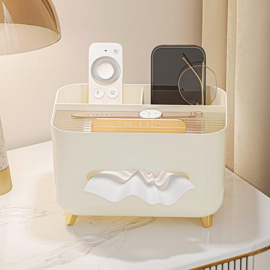 Многофункциональный держатель для крышки коробки салфеток с отделениями для хранения прямоугольных салфеток большой емкости