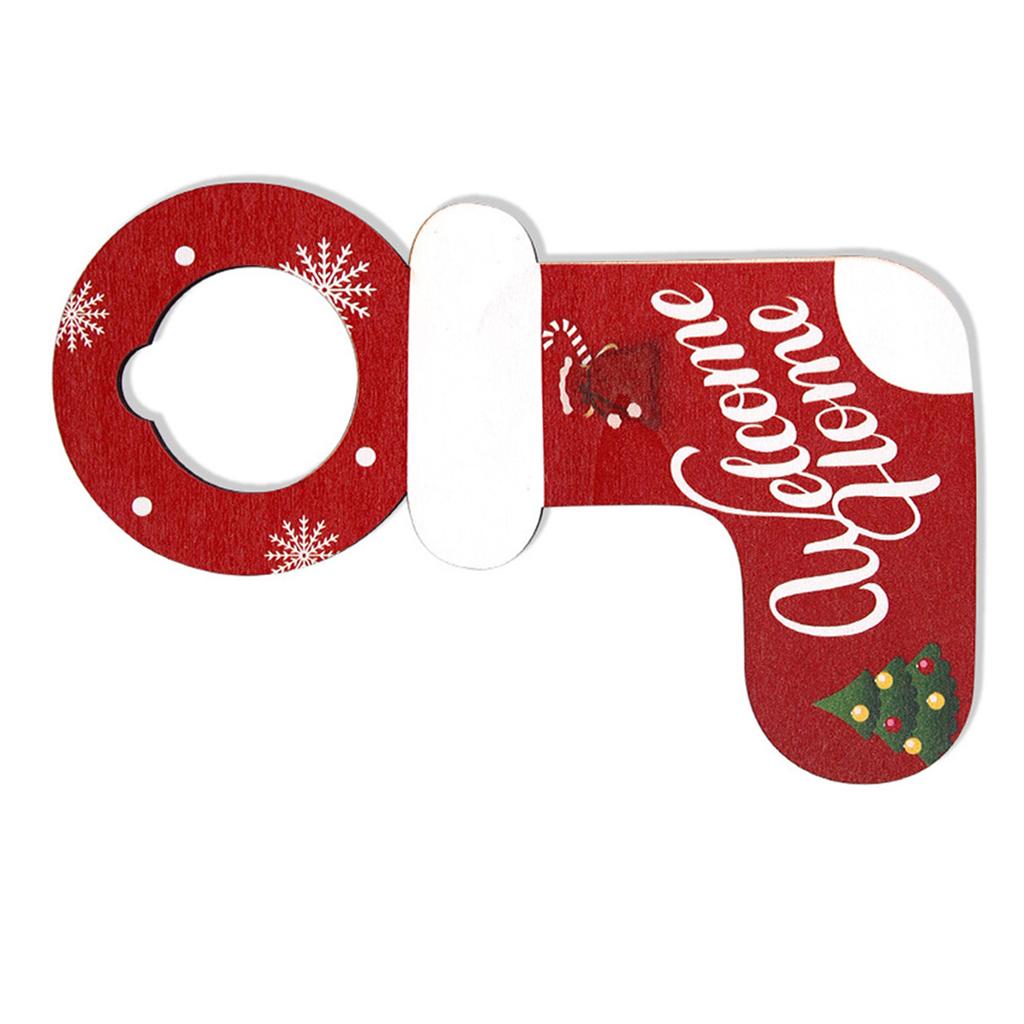 Festive Christmas Door Decoration Ornament Santa Gift Door Wall Hanging Ornament Christmas Tree Hanging Decors