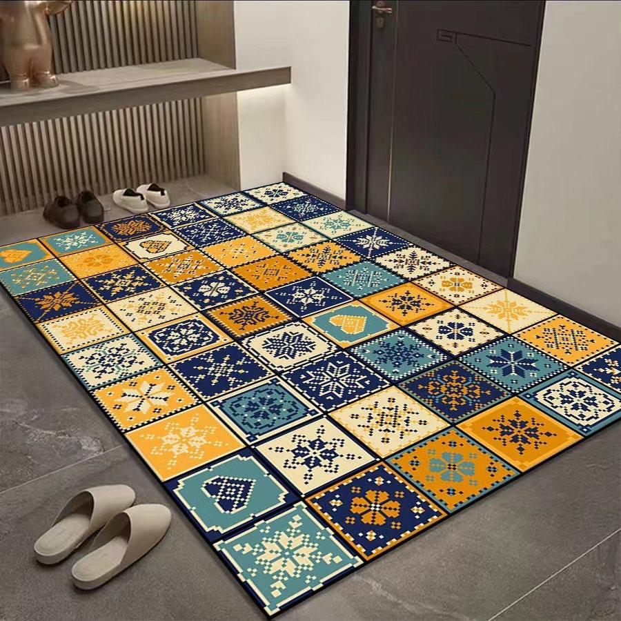Американский бытовой впитывающий нескользящий коврик для крыльца, устойчивый к грязи, диатомовый коврик для ног, коврик для входной двери