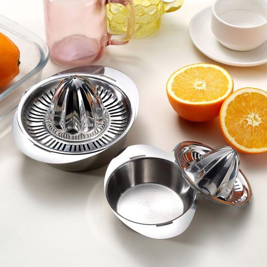 Manual Juicer Lemon Orange Squeezer Portable Hand Press Stainless Steel Citrus Juicer for Home Kitchen