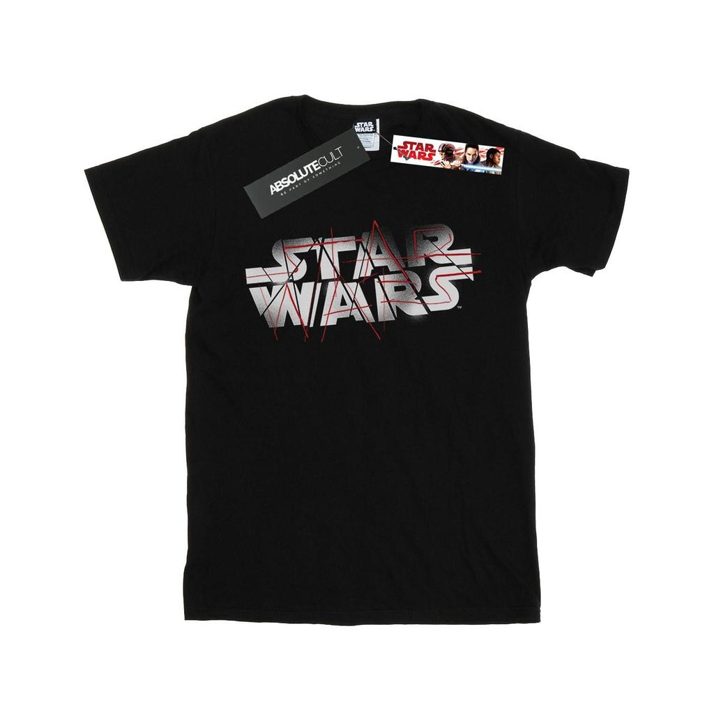 Star Wars Womens/Ladies The Last Jedi Spray Logo Cotton Boyfriend T-Shirt