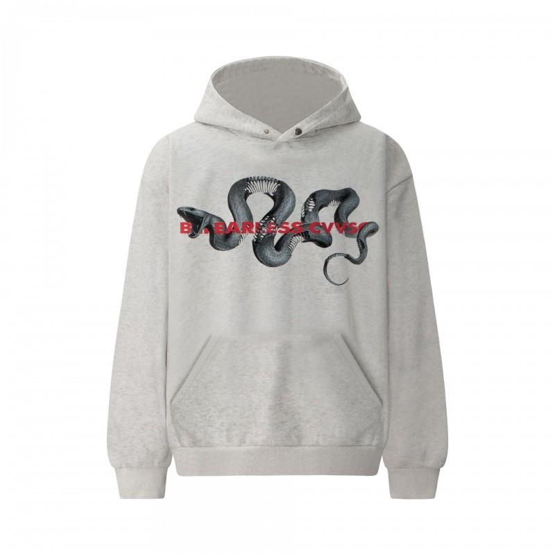 Mens Streetwear Hoodie Python Print Loose Fit Casual Sweatshirt Teens