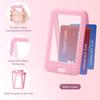 Double-sided transparent easy-pull buckle sleeve lanyard set powder card oval buckle 1.5 lanyard