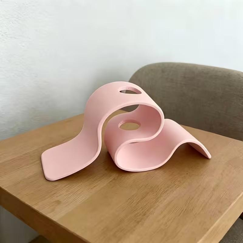 Минималистичная 3D-печатная ваза в форме ленты, изогнутый креативный декор для сухих цветов, украшение для балконного столика