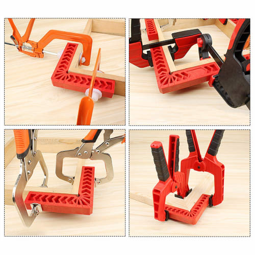 Odowalker 12-Piece Right Angle Fixing Square, L-Shaped Corner Clamp, Right Angle, 3/4/6 Inch, Woodworking Clamp, Woodworking Hand Tool for Crimping, W
