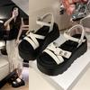 Wear Small Thick-soled Heightening Sandals Outside, Summer New Fashion Versatile Women's Shoes, Beach Sandals Women
