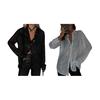 Women Summer Tops Shiny Sequins Decor Shirt Coat Solid Color Loose Fit Lapel Long Sleeve Buttons Placket Shirt Tops