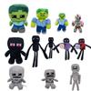 Green Minecraft Enderman Plush Zombie Figurine - Sitting Plushie Toy for Kids