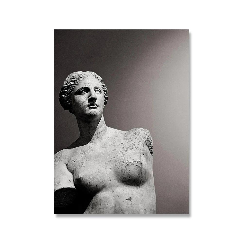Современная мраморная скульптура Аполлона Настенное искусство Дэвид Граффити HD Холст Постеры Принты Домашний декор Спальня Гостиная Подарки