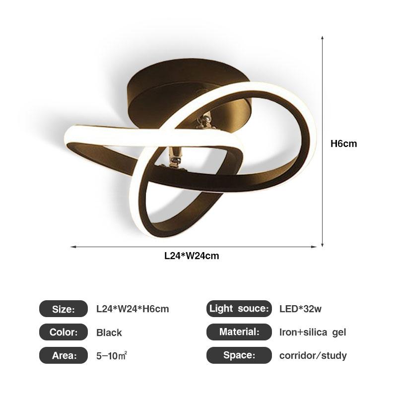 Скандинавские черно-белые светодиодные потолочные светильники, люстры для коридора, балкона, интерьер, светодиодный потолочный светильник, декор для дома AC85-265V
