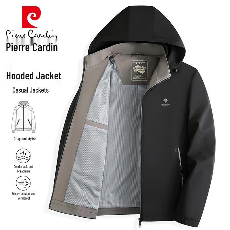 Pierre Cardin Мужская куртка в стиле business casual со съемным капюшоном