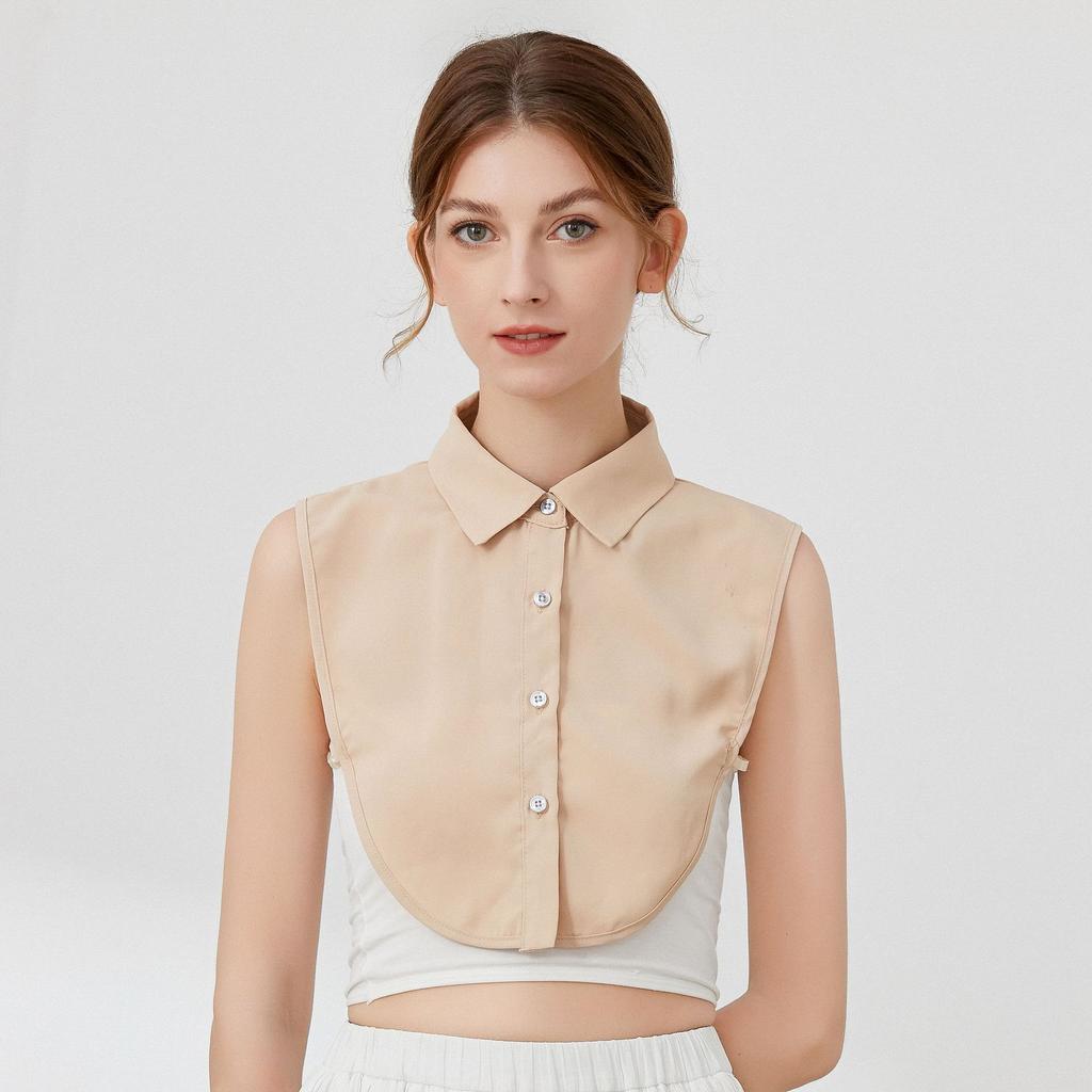 Ruffled Edge Pointed Collar Fake Collar For Women's Autumn & Winter Shirts Standing Collar Professional Collar Style Fur Collar