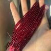 5 нитей, граненые бусины из натурального камня шпинели, модные винно-красные свободные бусины-разделители, 2 мм, 3 мм для DIY ожерелья, браслета, аксессуаров для браслета на ногу, ремесел 38 см
