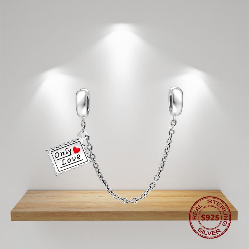 Новая цветочная цепочка безопасности круглая подвеска бусина подходит оригинальный браслет подвеска звезда луна бабочка DIY ювелирные изделия для женщин