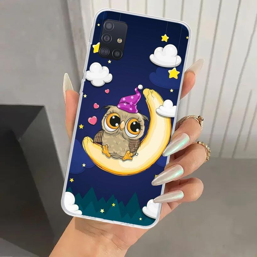 Мультяшная Милая Сова Любимый Чехол для Телефона для Samsung Galaxy A52 A42 A32 A22 A12 A02S A72 A51 A50S A41 A31 A21S A71 A40 A30S A20S A10S