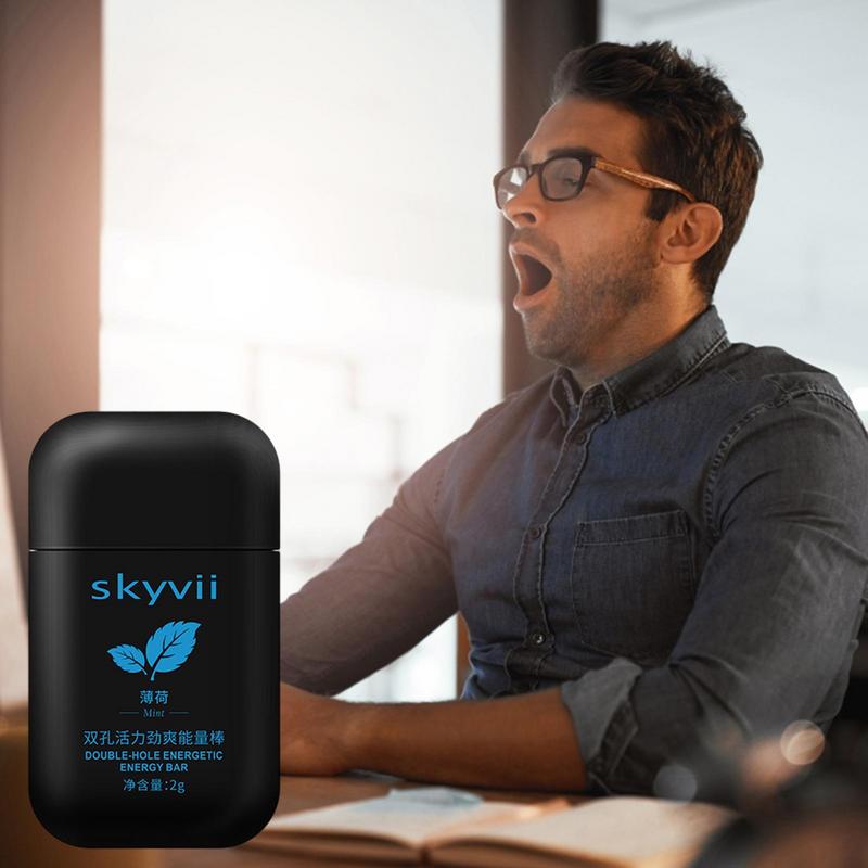 Мята/лимон Энергетическая палочка с двумя отверстиями Энергетический батончик Ароматерапевтический назальный ингалятор Энергетическая паровая палочка Ароматерапевтическая палочка