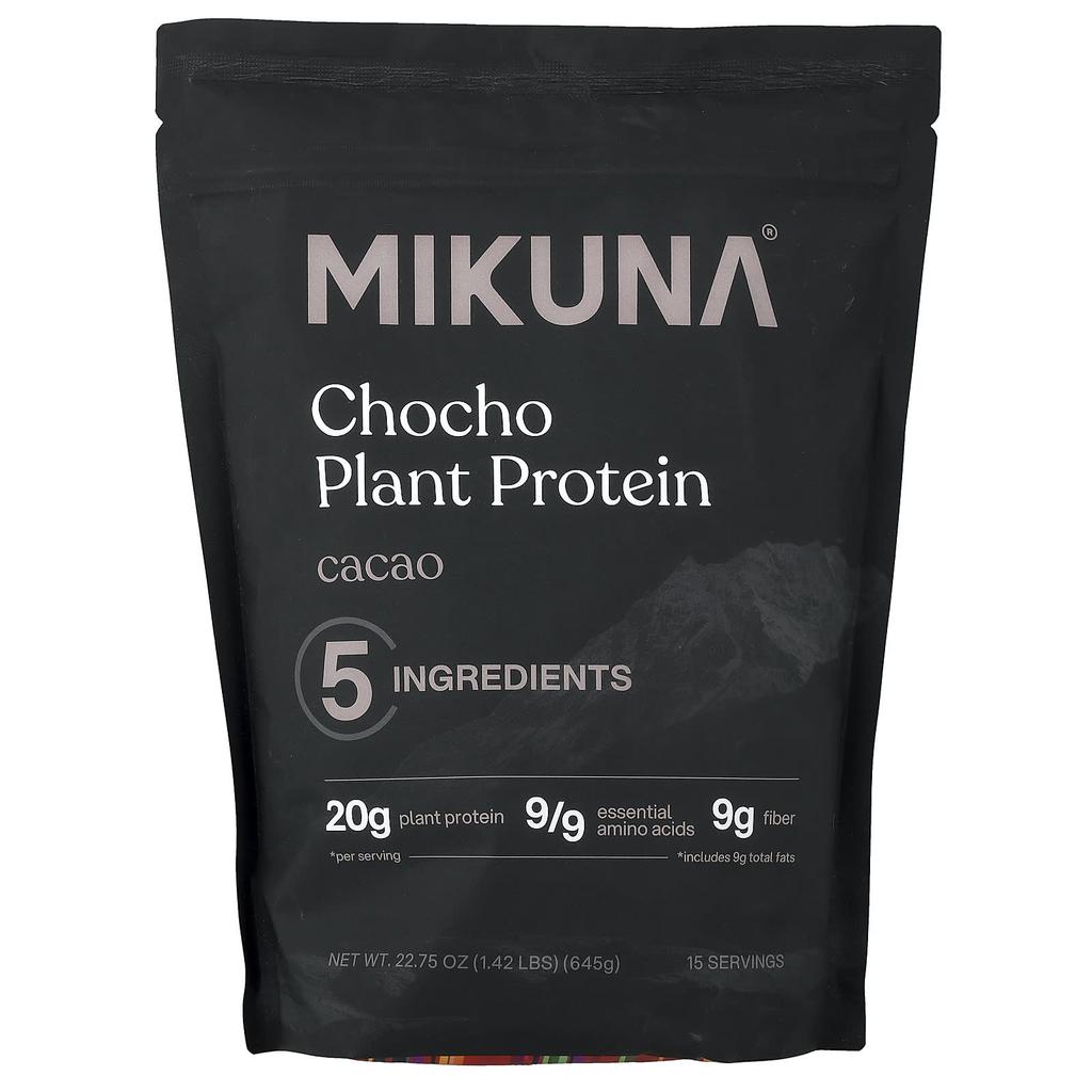 MIKUNA, Super Super Plant-Based Protein Powder, Cacao, 1.42 lbs (645g)