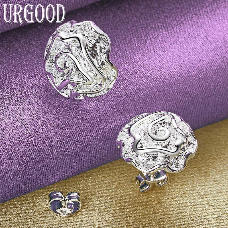 Серьги-розы из стерлингового серебра 925 пробы, свадебные украшения с подвесками