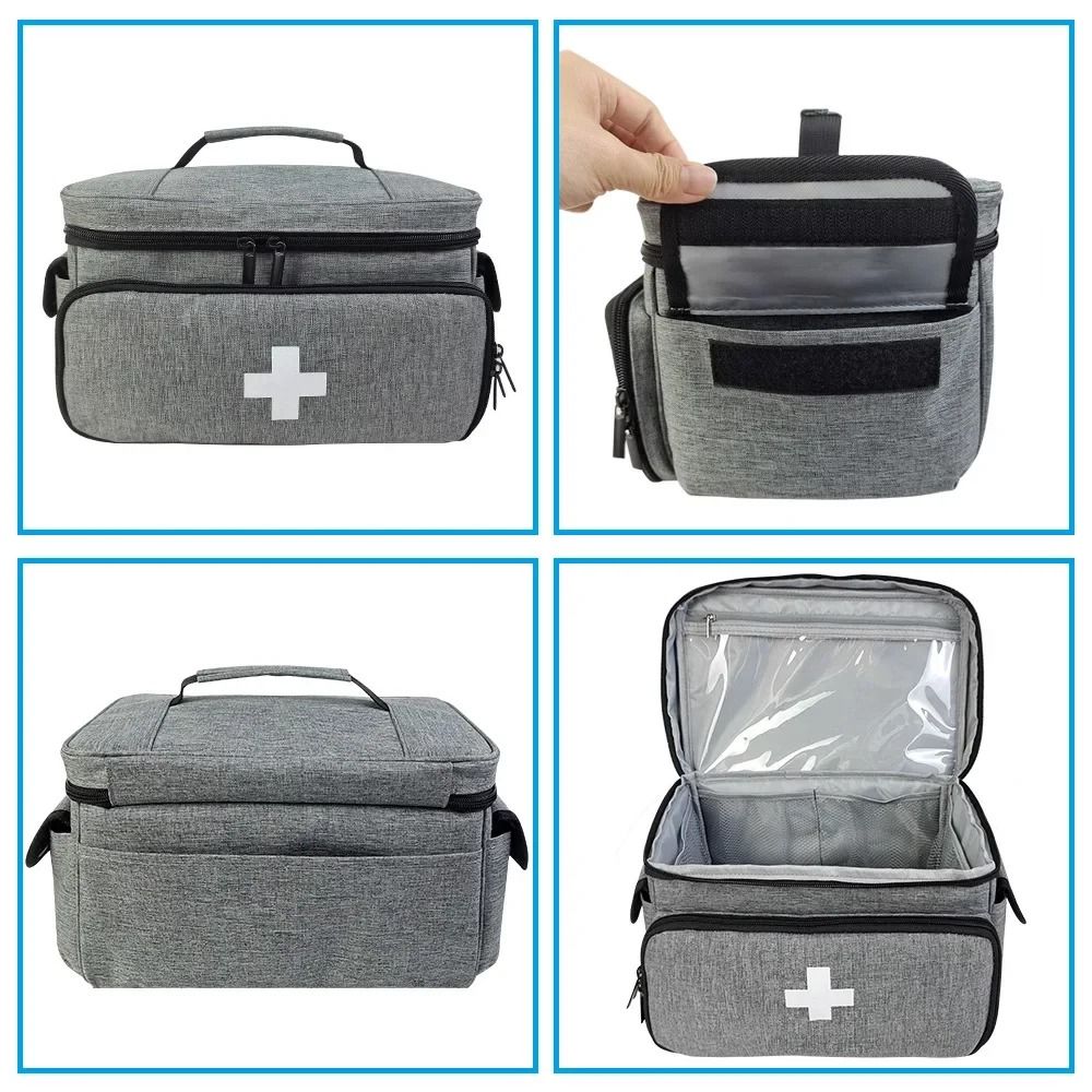 Large Capacity Medicine Carry Bag Sorted Storage Travel Medicine Organizer Home