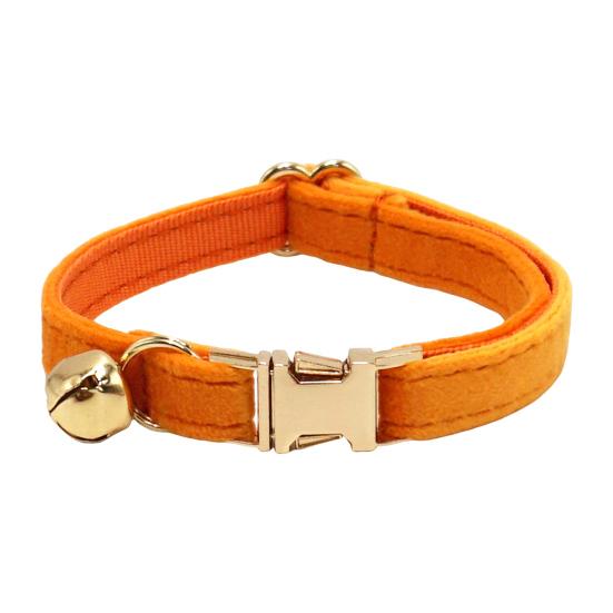 Кошачий ошейник бархатный однотонный ожерелье-чокер для питомца с колокольчиком регулируемый шейный ошейник для кошки котенка щенка маленьких собак