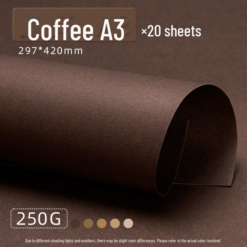 Кольцо ручной работы из плотного картона кофейного цвета Yuanhao - A4/A3/4K с фоном из коричневого древесного леса