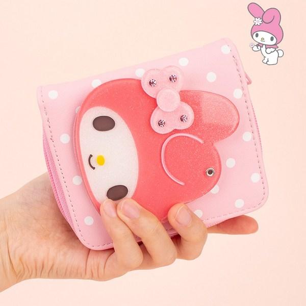 Wallet My Melody Mirror Wallet Girl's Wallet Elementary School Student Wallet Cute Wallet Entrance Gift, Friend's Gift