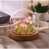 Tulip Lamp LED Night Light Decoration Lamp Glass Artificial Tulips Table Lamp for Bedroom, Livingroom, Birthday, Anniversary Gift (10 Flower, Purple)