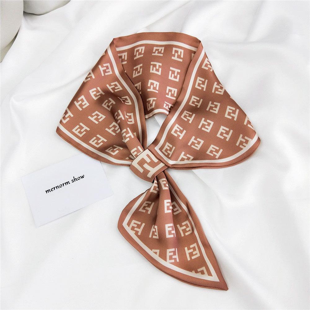 Новые шарфы Шелковые шарфы Женские весенние и осенние длинные декоративные профессиональные шарфы Летние тонкие стили в сочетании с рубашками Стильные