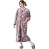 Snoopy Room Birthday Gift QWSNB01 [Luanna Jena] Wear, Women's Blanket, Fluffy, Present, (Rose Gray)
