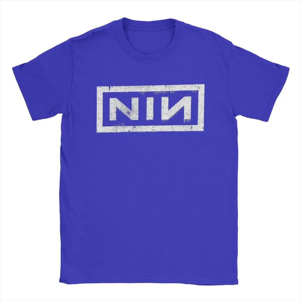 Футболка NIN Retro Logo Nine Inch Nails, мужская модная хлопковая футболка с круглым вырезом и коротким рукавом, идея для подарка, одежда