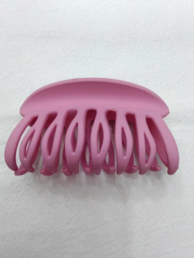 Korean Version Frosted Hollow Comb Hair Clip With Retro Temperament, Girl's Grip Clip, Shark Clip At The Back Of The Head