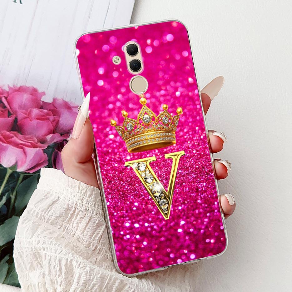 For Huawei Mate 20 Lite Case SNE-AL00 Stylish Crown Letters Cover Soft Slim Phone Case For Huawei Mate 20 Pro Mate20 Lite Fundas