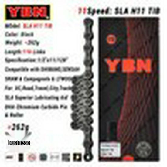 Легкая золотая велосипедная цепь YBN Ya Bang для горных, шоссейных и складных велосипедов (11/12 скоростей)