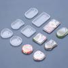 6pcs/1set-Pendant Silicone Mold DIY Oval Square Crystal Gemstone Shaped Necklace Keychain Earring Pendant Mold Epoxy Mold