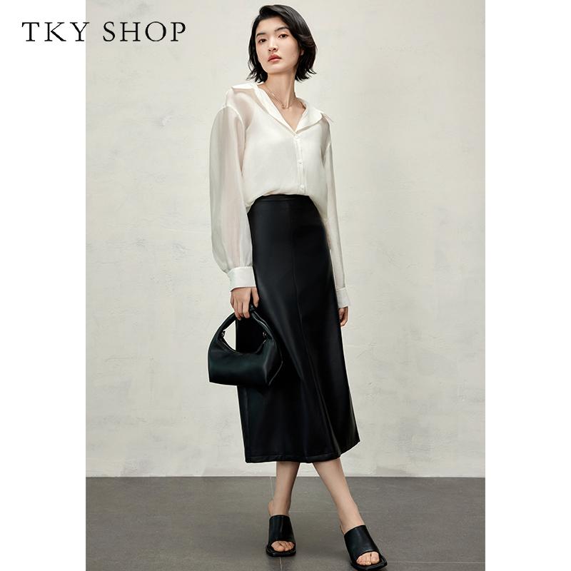 White Long-Sleeved Shirt for Women