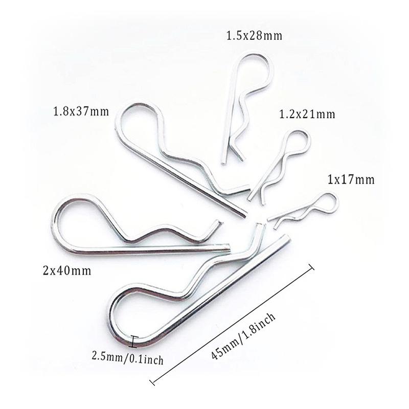 100 шт./кор. R-типа, волнистая карта, шпилька, болт, защелка, шплинт, углеродистая сталь LXY