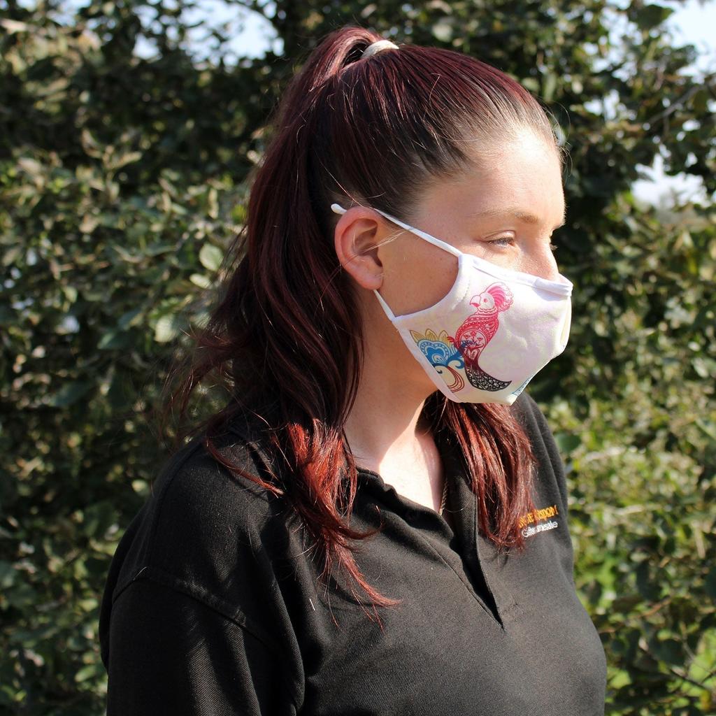 Cloth Face Mask Adult With Filter Mandala Parrot