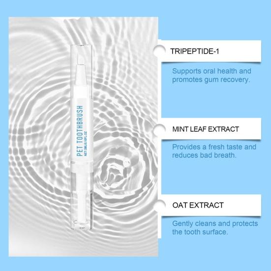 3 мл ручка для зубной щетки для домашних животных, средство для чистки зубов у собак, средство для удаления зубного камня, натуральный растительный набор для восстановления и отбеливания зубов у собак и кошек