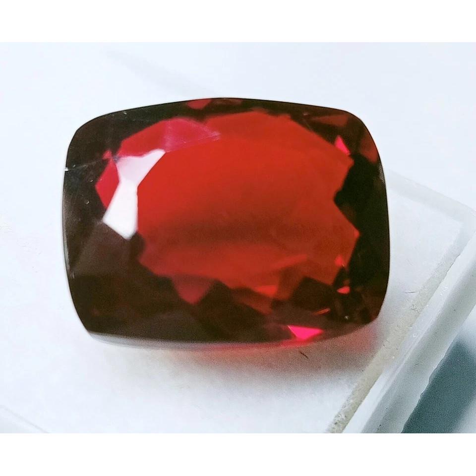 Flawless Natural Red Pyrope Garnet Cushion Cut Certified Loose Gemstone