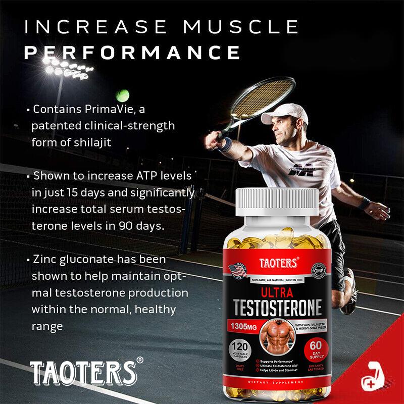 Men Supplement 1305mg Per Serving, 120 Vegetable Capsules, Herbs Blend, Non‑GMO Gluten‑Free Dairy‑Free