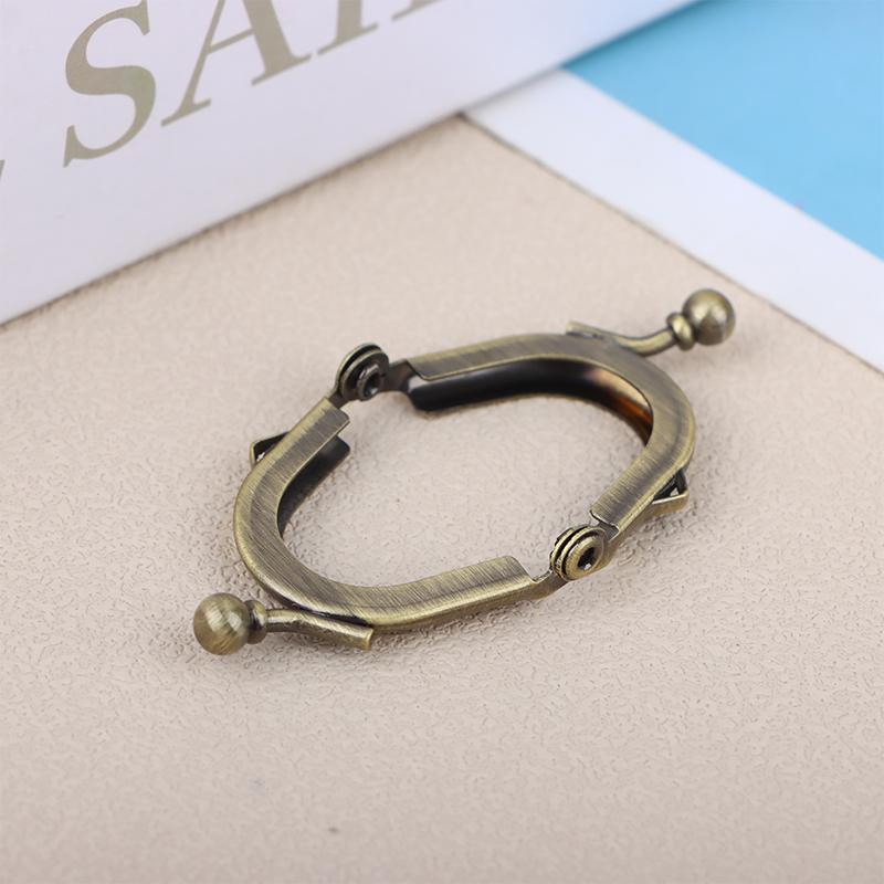 1 шт., 2,5 см * 3,5 см, крошечная круглая застежка с застежкой-замком, рамка для кошелька с внешними петлями, клейкая рамка с замком-поцелуем, аксессуары для изготовления сумок своими руками